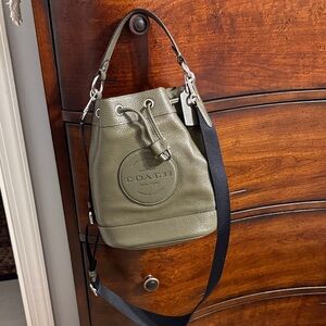 Coach Olive Green Bucket Bag